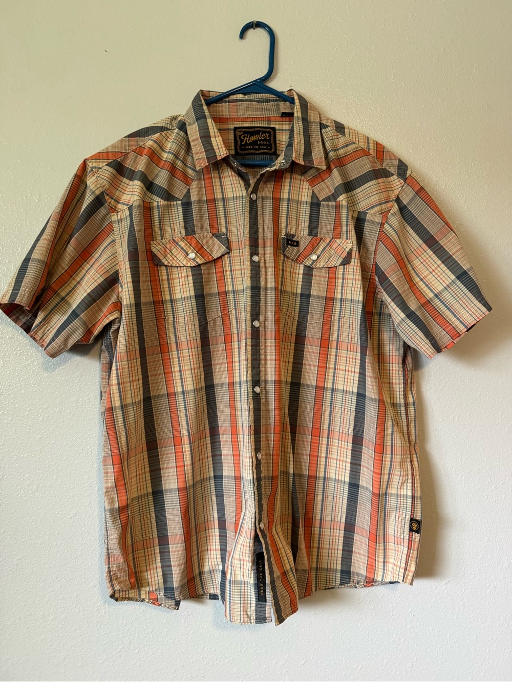 Howler Brothers Men’s H Bar B Short Sleeve Plaid Button-Up Shirt